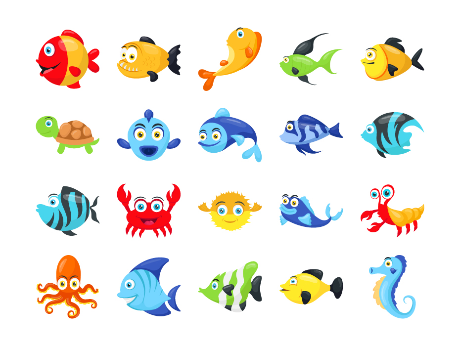Fish Cartoon Vector - Frebers