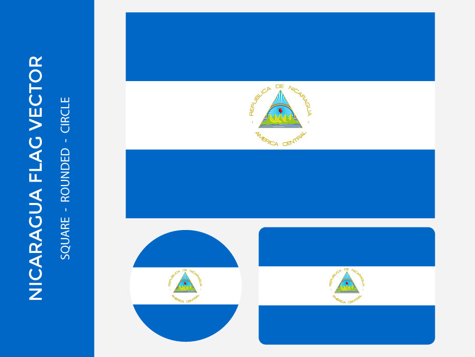 Nicaragua Flag Vector - Frebers